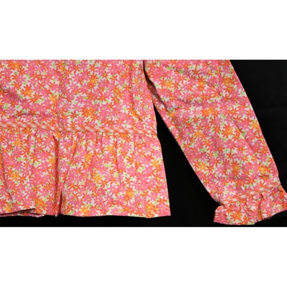 2006 Gymboree Freshly Picked Floral Jacket Ruffled Hem Cuffs Bows sz 12 Lightwei - Picture 9 of 11